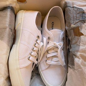 White Superga Sneakers Size 8 Never Worn
